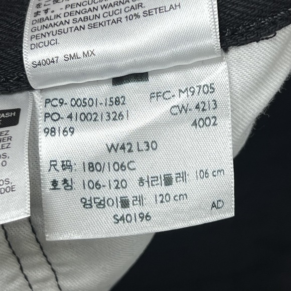 Levis 501 XX Black Jeans Mens 40x28 Straight Button Fly 100% Cotton Denim Pants - Picture 7 of 12